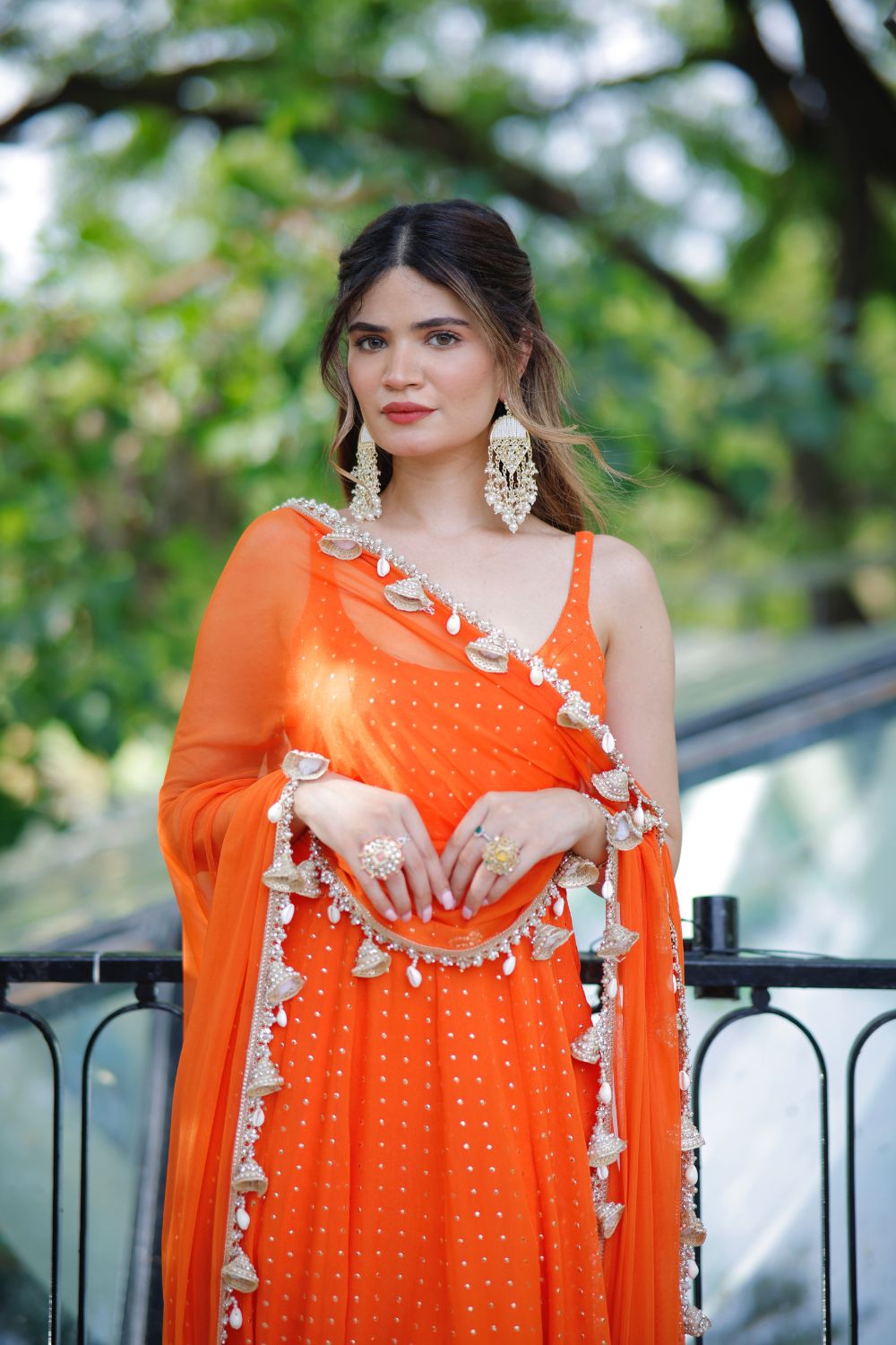 Orange frock suit best sale