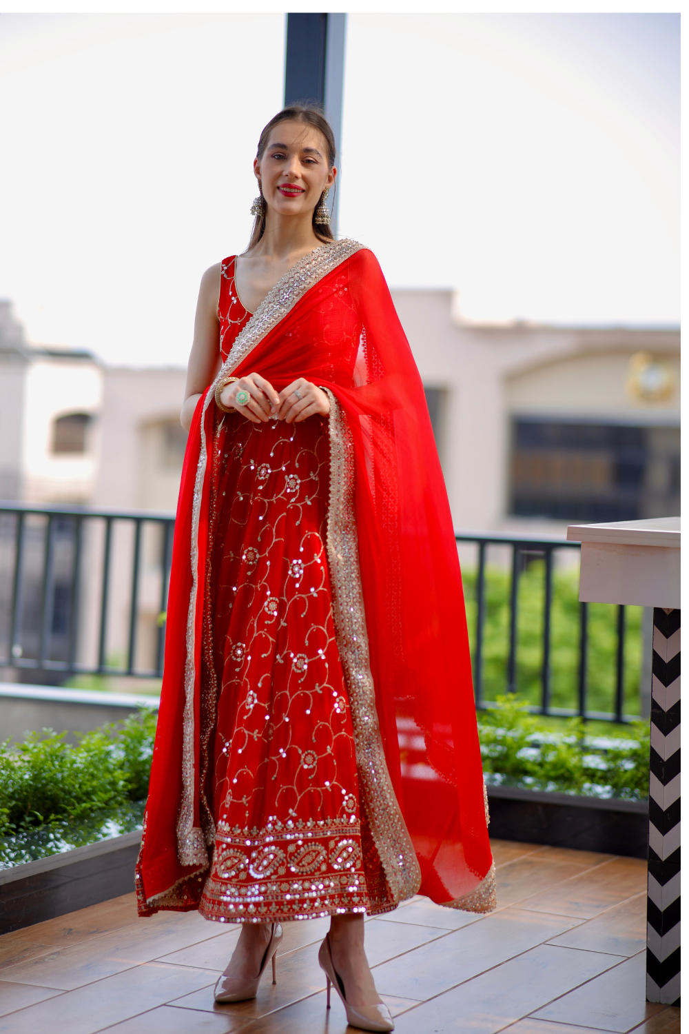 Maastani Red Anarkali