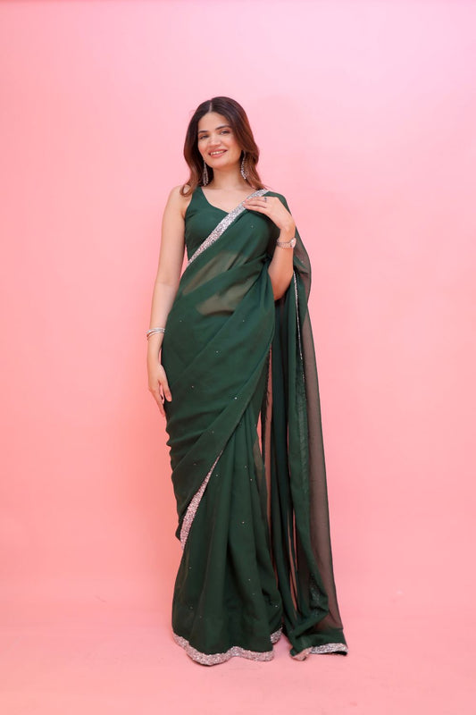 Raveena Georgette Saree with Blouse