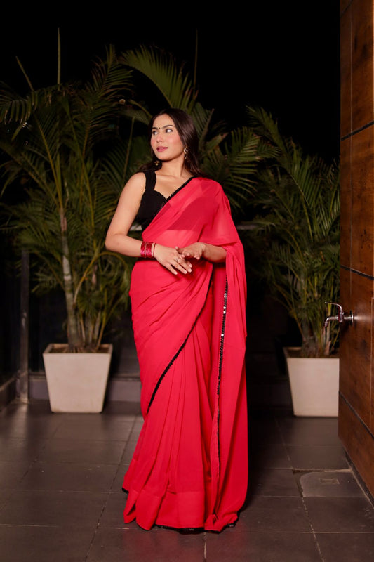 Raveena Georgette Saree with Blouse