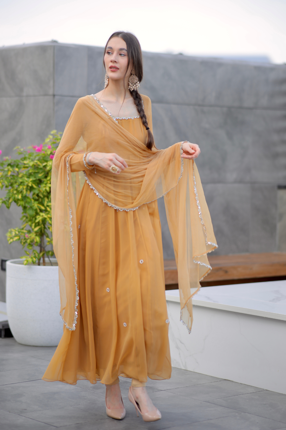 Sharwari Brown Anarkali