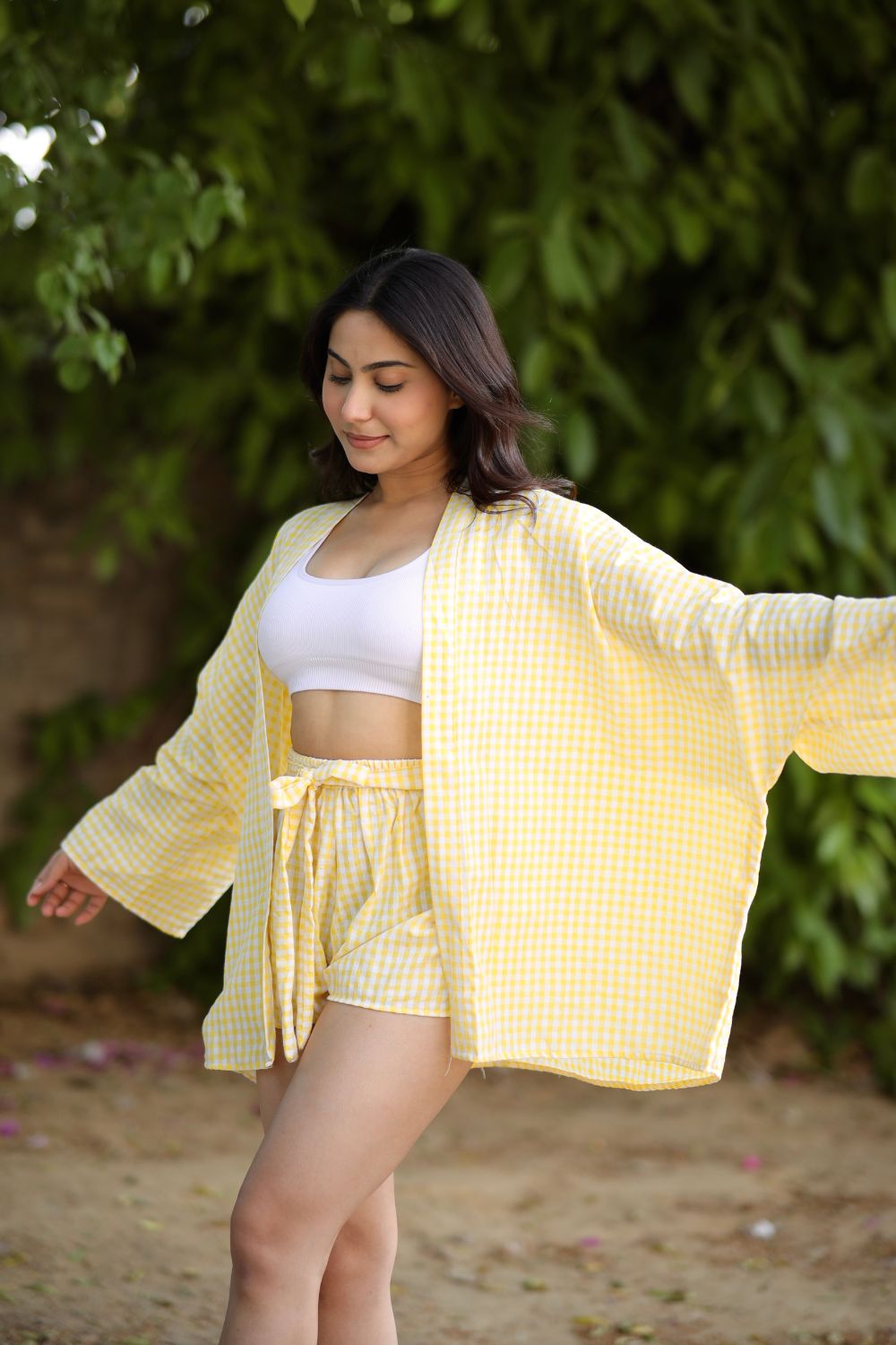 Lily Yellow Co-ord Set with Shorts