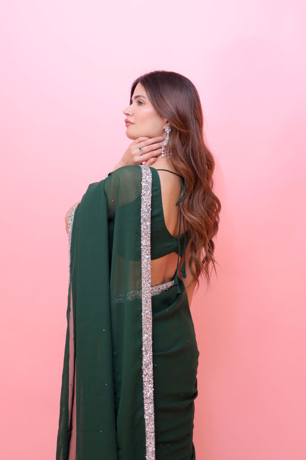 Raveena Georgette Saree with Blouse