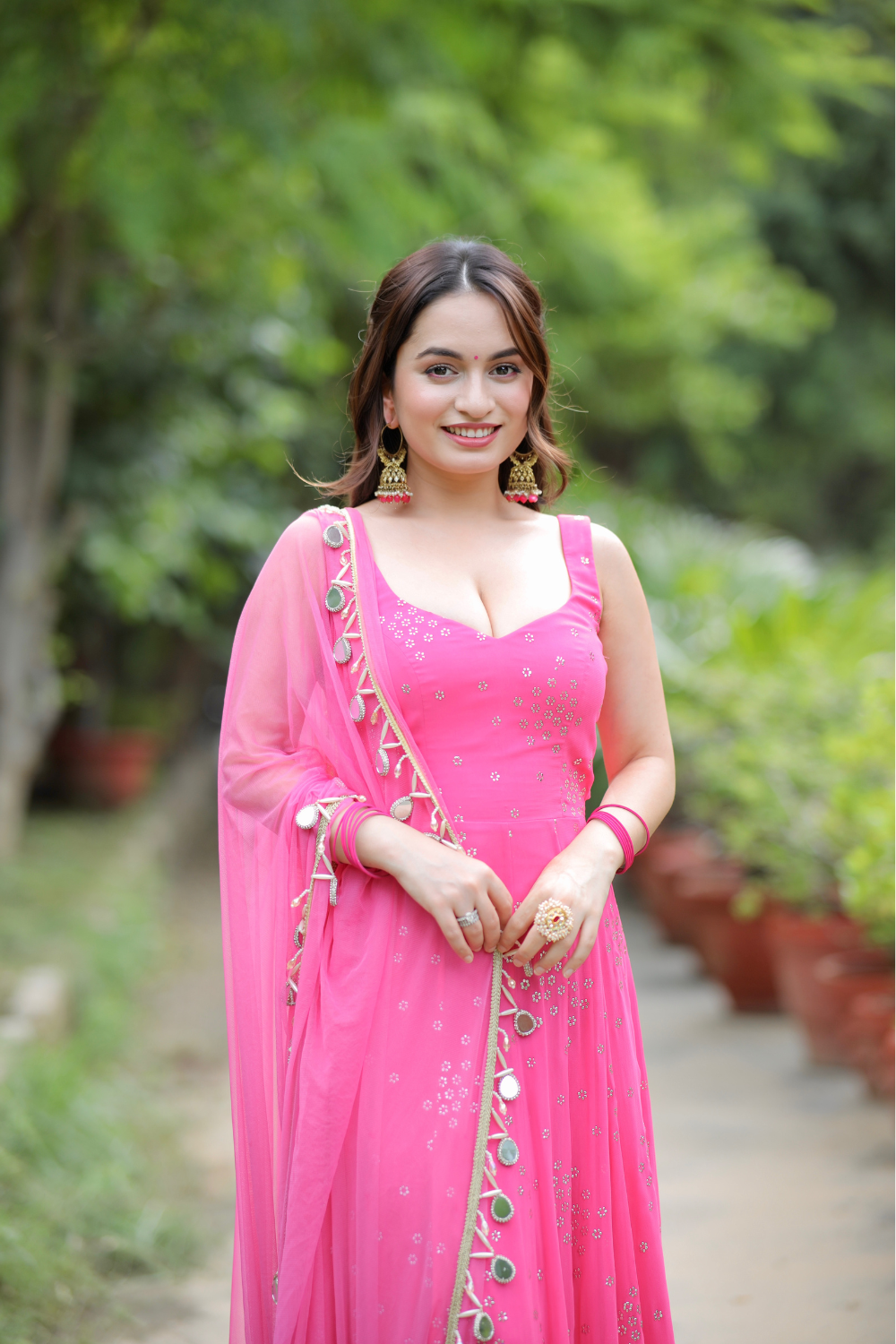 Dolly Pink Anarkali