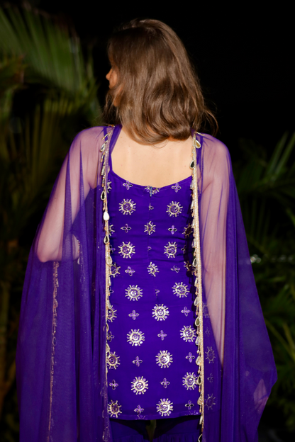 Rekha Purple Sharara Suit