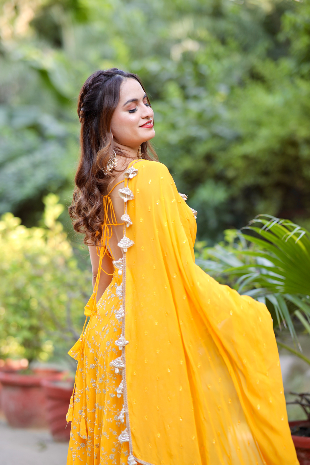 Noor Yellow Anarkali with Zari Work