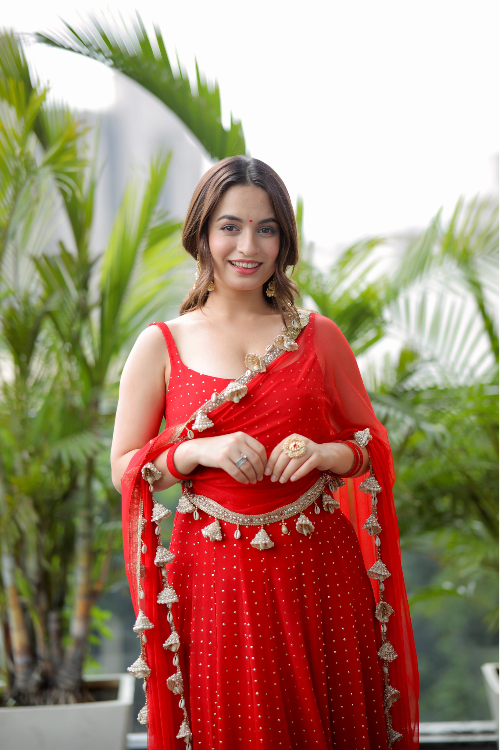 Dolly Red Anarkali