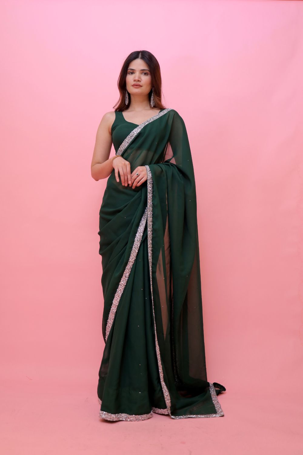 Raveena Georgette Saree with Blouse