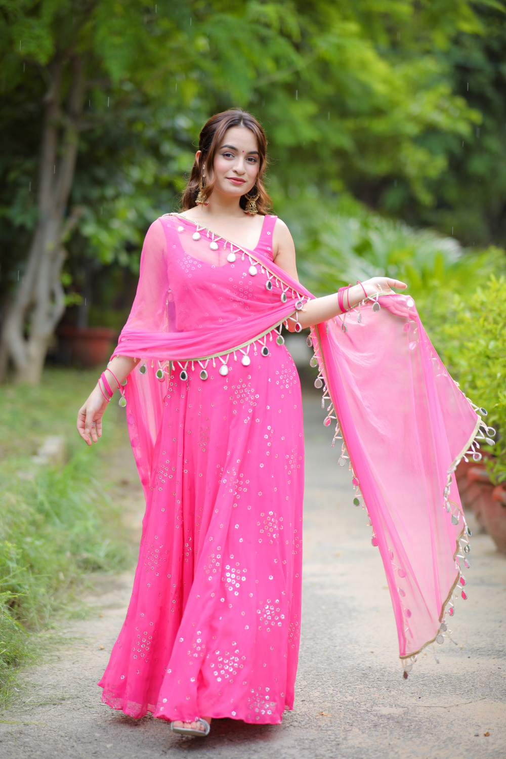 Dolly Pink Anarkali