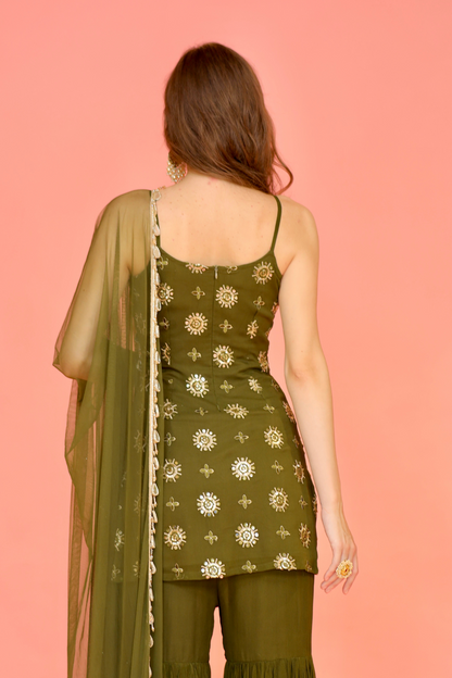 Rekha Green Sharara Suit