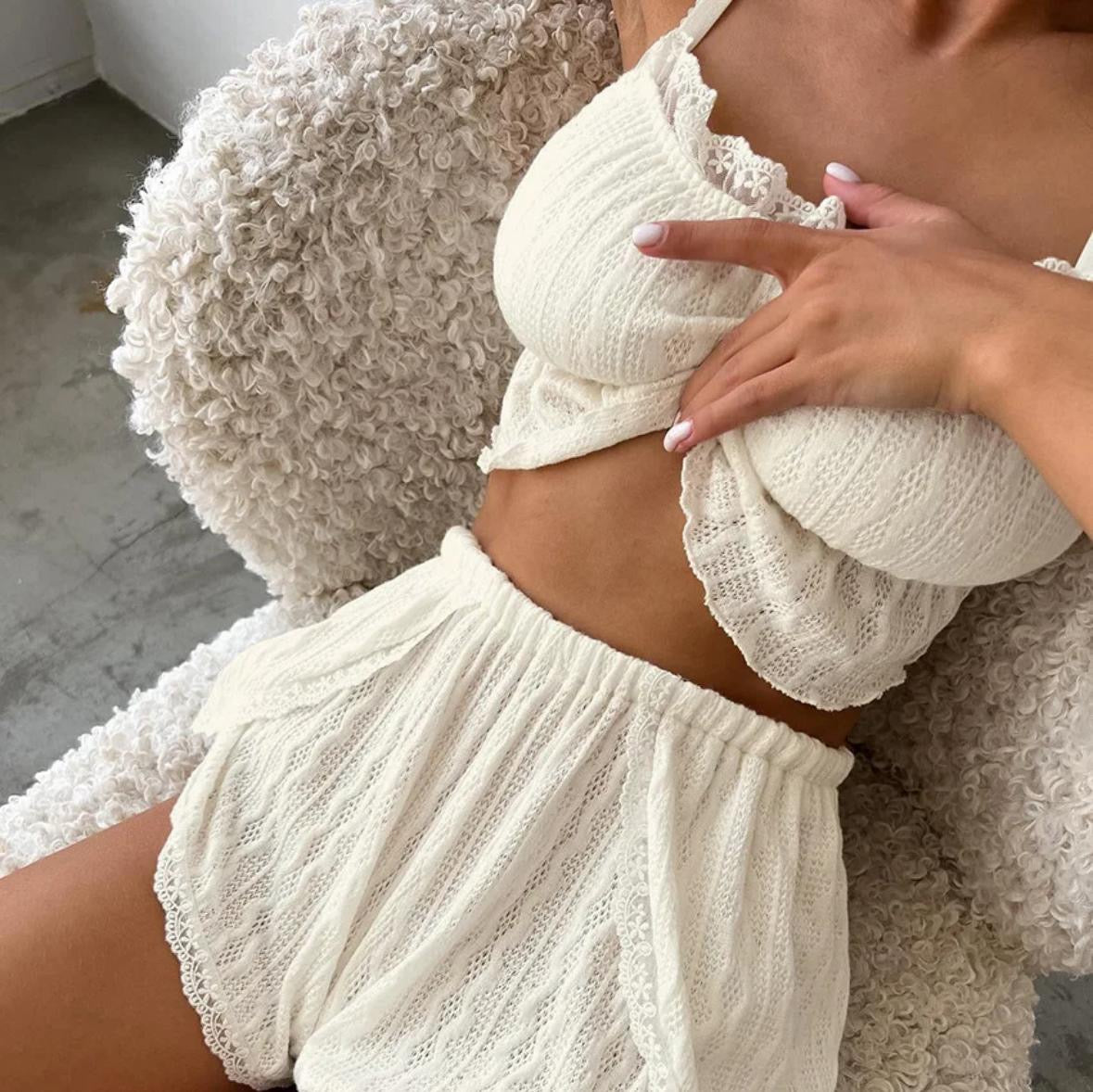 Audrey Co Ord Set Off White