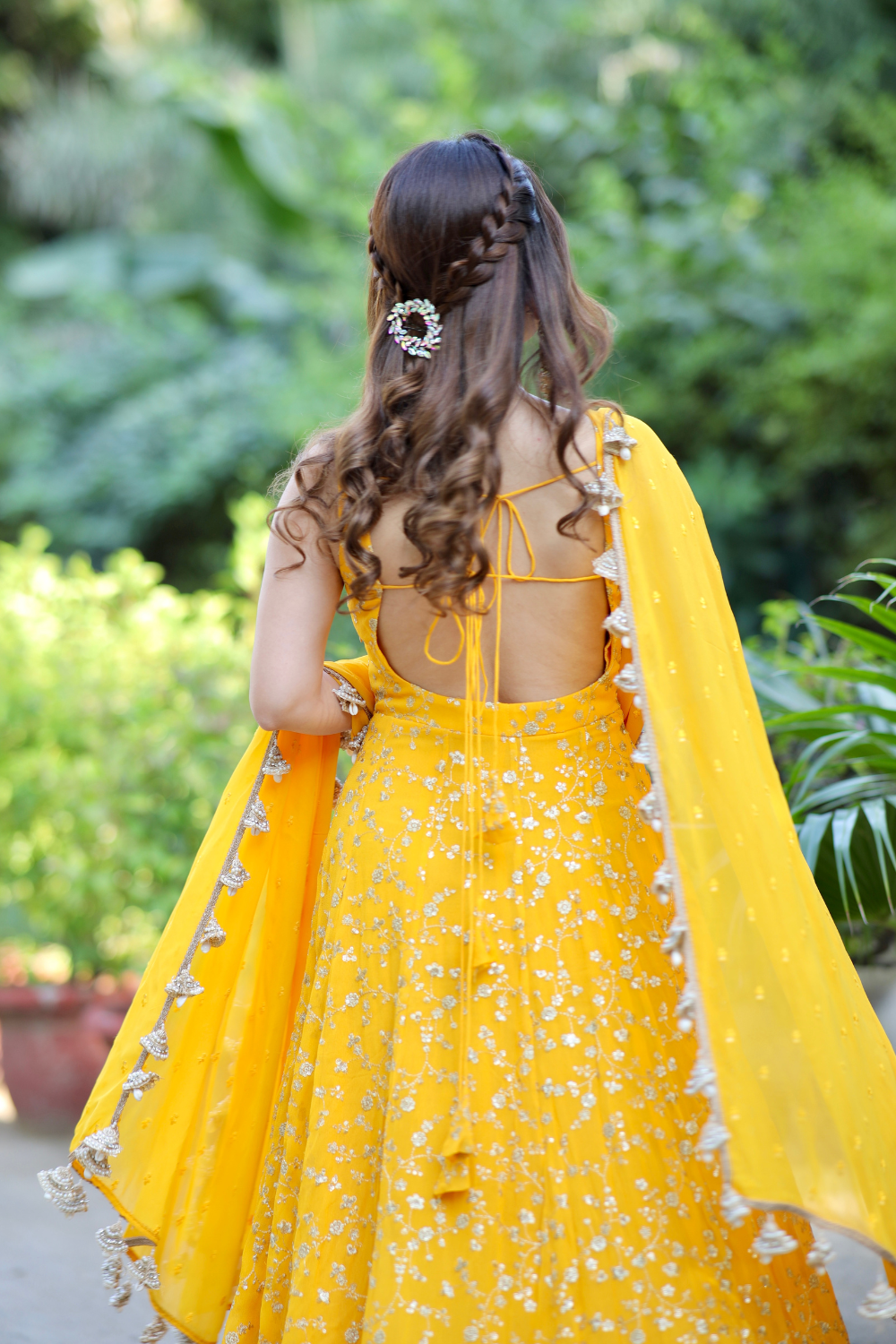 Noor Yellow Anarkali with Zari Work