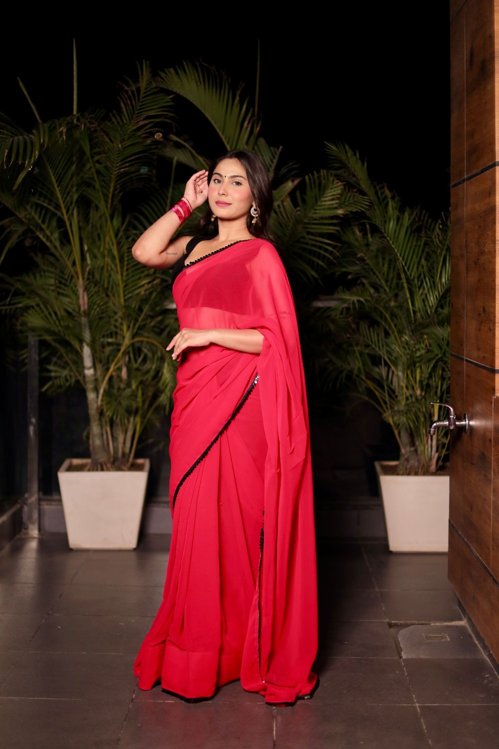 Raveena Georgette Saree with Blouse