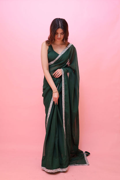 Raveena Georgette Saree with Blouse