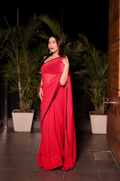 Raveena Georgette Saree with Blouse