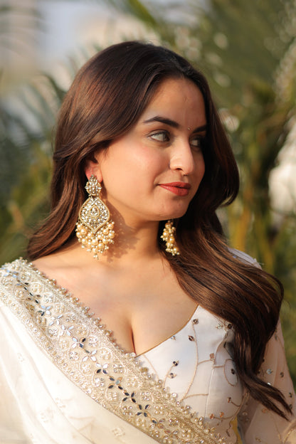 White Embellished Maastani Anarkali